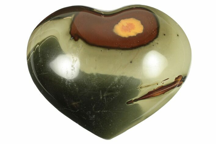 Wide, Polychrome Jasper Heart - Madagascar #278013
